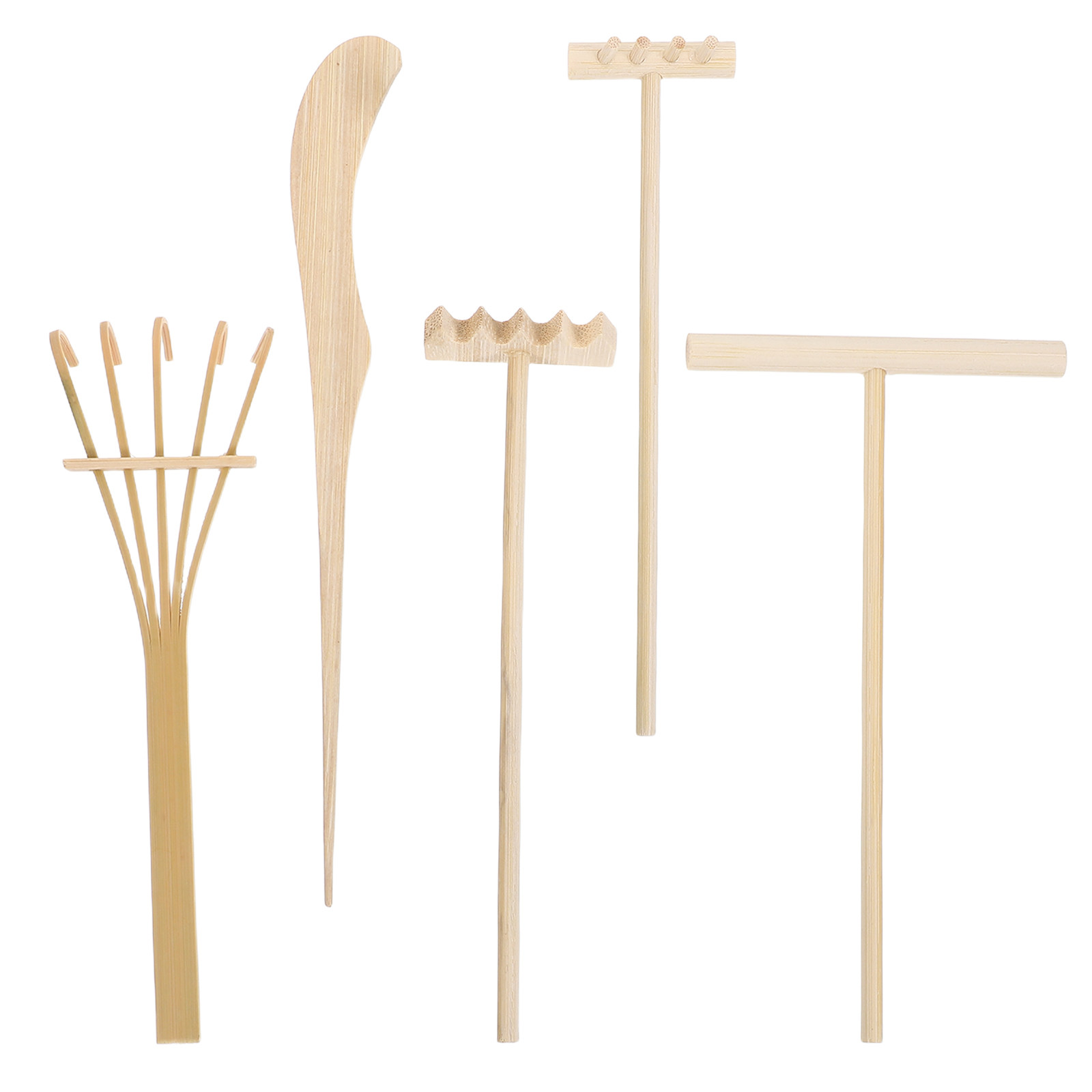 Zen Gardening Tools - 5Pcs Mini Zen Garden Rake Bamboo