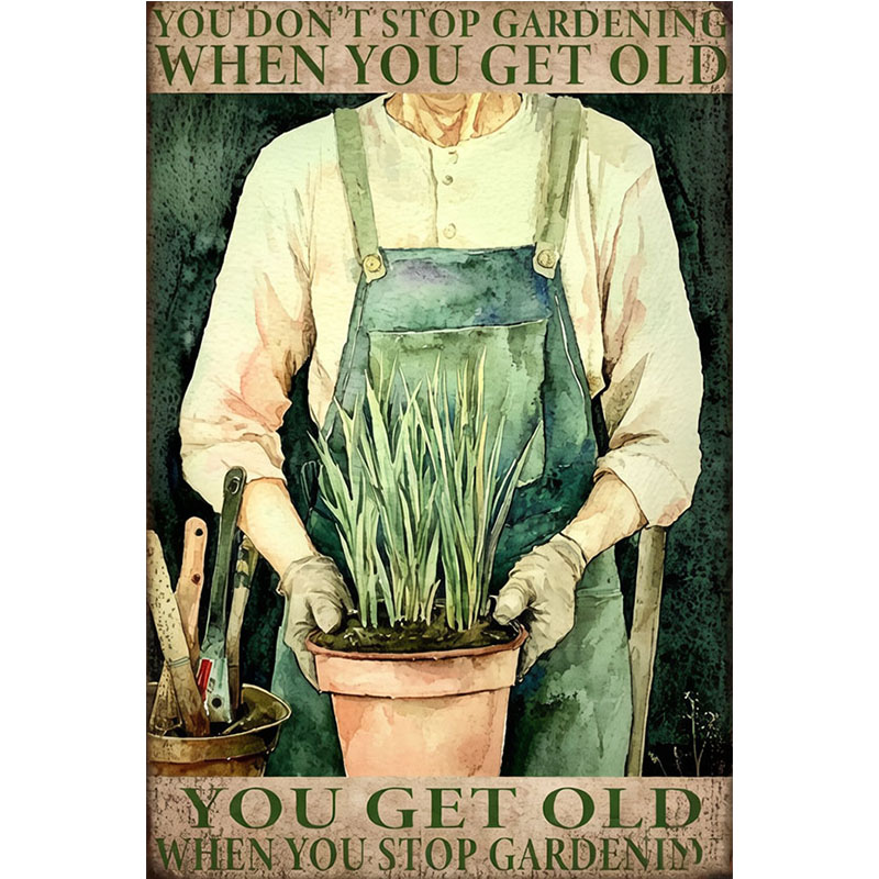 Retro Lady Gardener Metal Sign - đánh giá và giá Gardening Tools Women