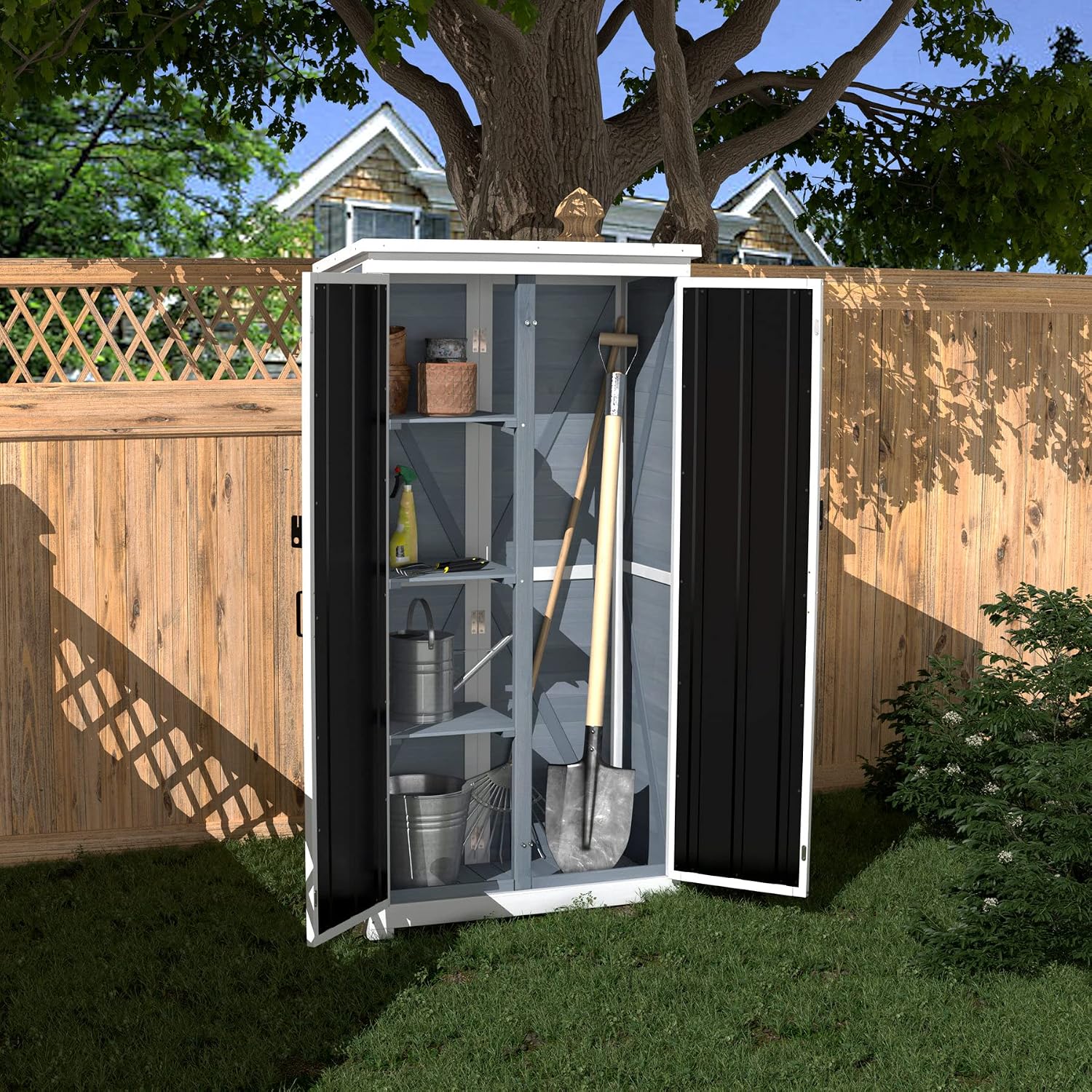 Outdoor Storage Cabinet Wood M - đánh giá và giá Gardening Tools Wooden