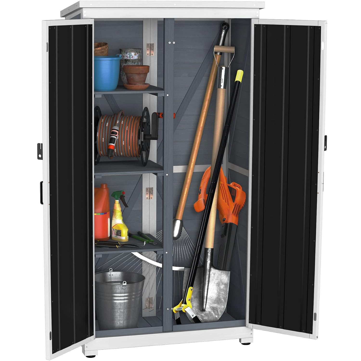 Outdoor Storage Cabinet Wood M - đánh giá và giá Gardening Tools Wooden