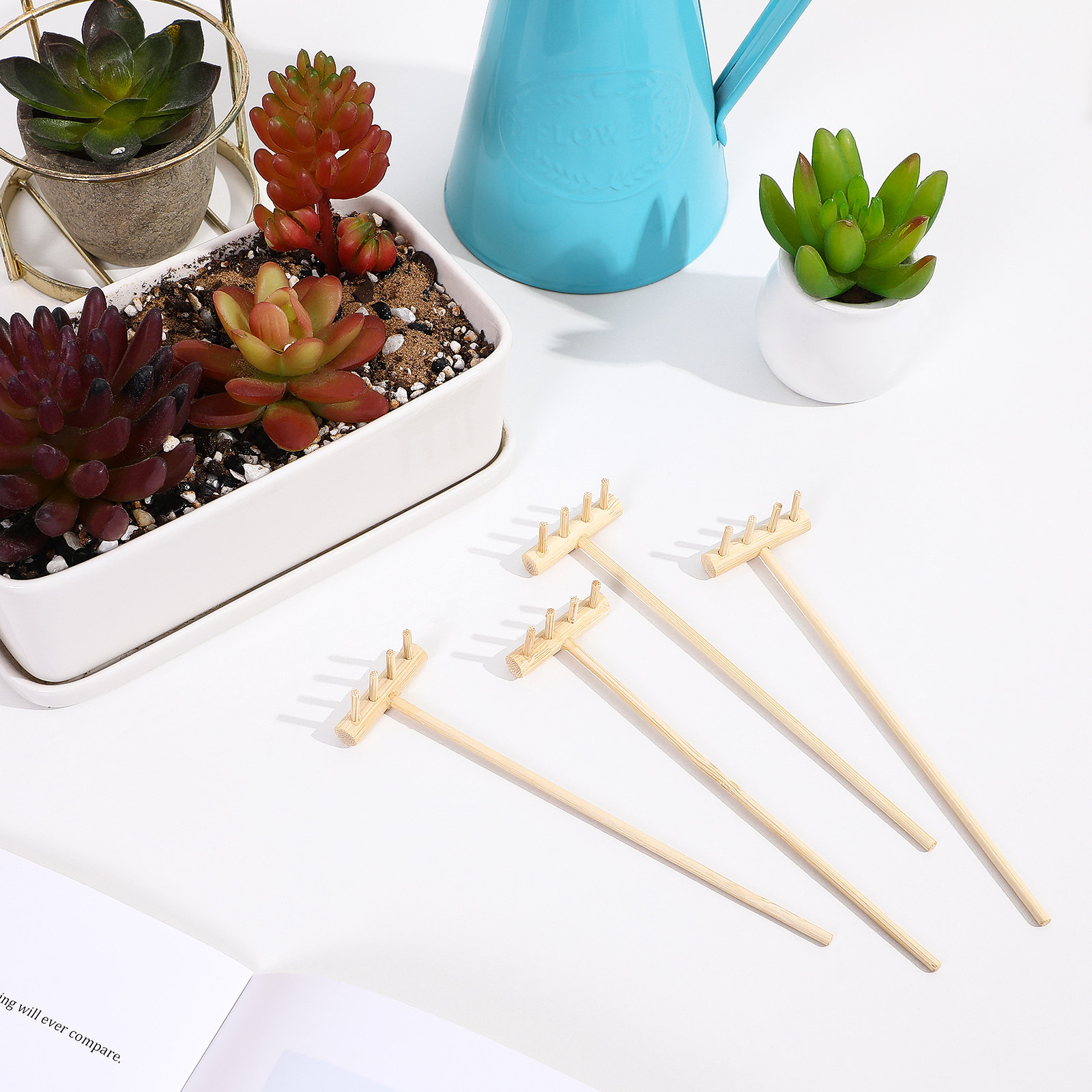 8Pcs Mini Zen Rake Tools Bambo - đánh giá và giá Zen Gardening Tools