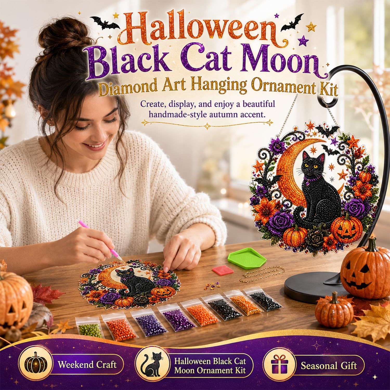 Halloween Pumpkins Diamond Art - đánh giá và giá Gardening Tools Diy
