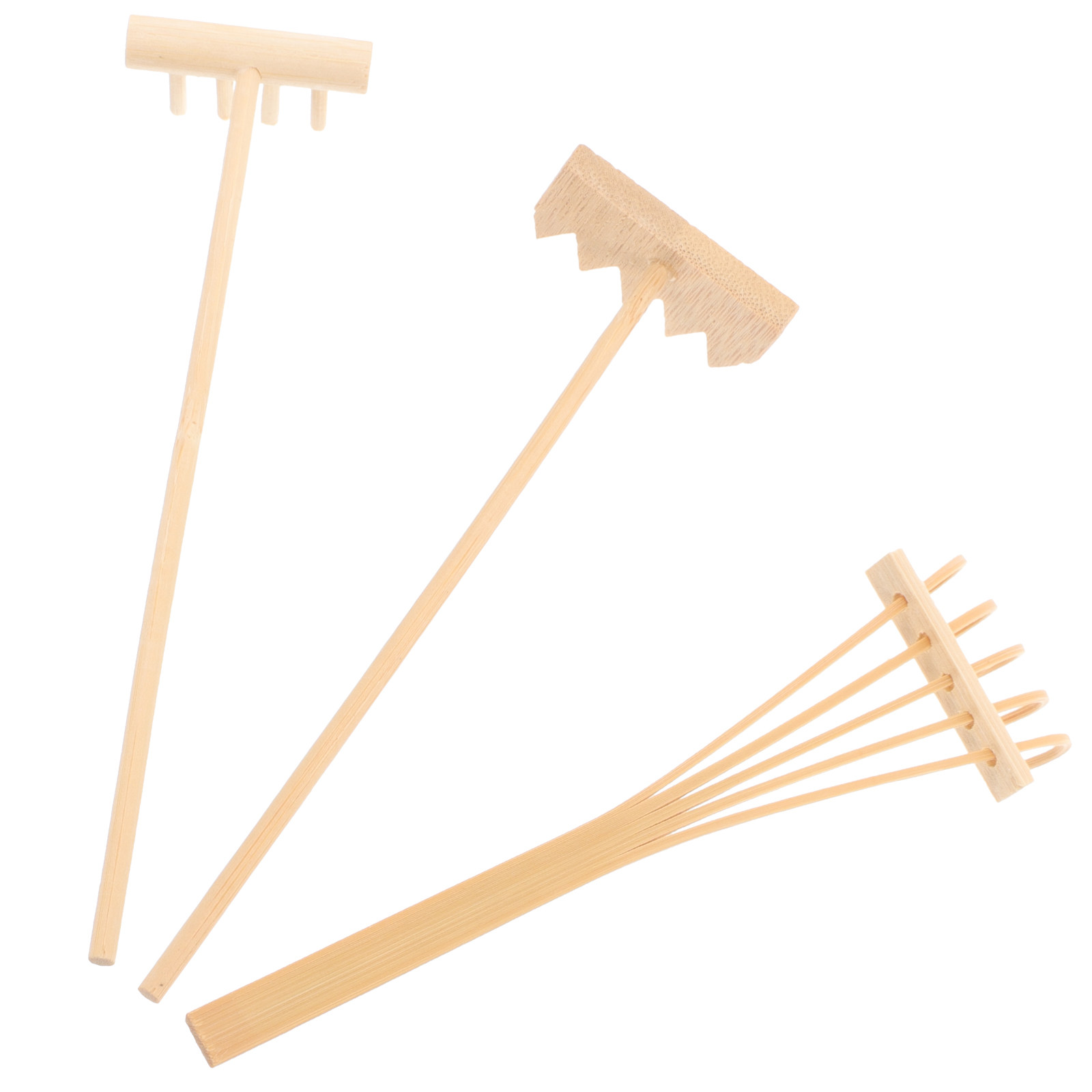 3Pcs Bamboo Mini Rake Kit Zen  - đánh giá và giá Zen Gardening Tools