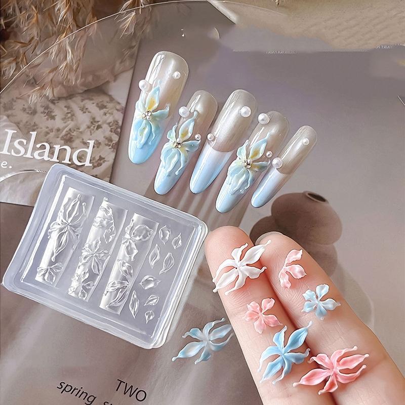 New Flower Nail Art Mold 3D Si - đánh giá và giá Gardening Tools Diy