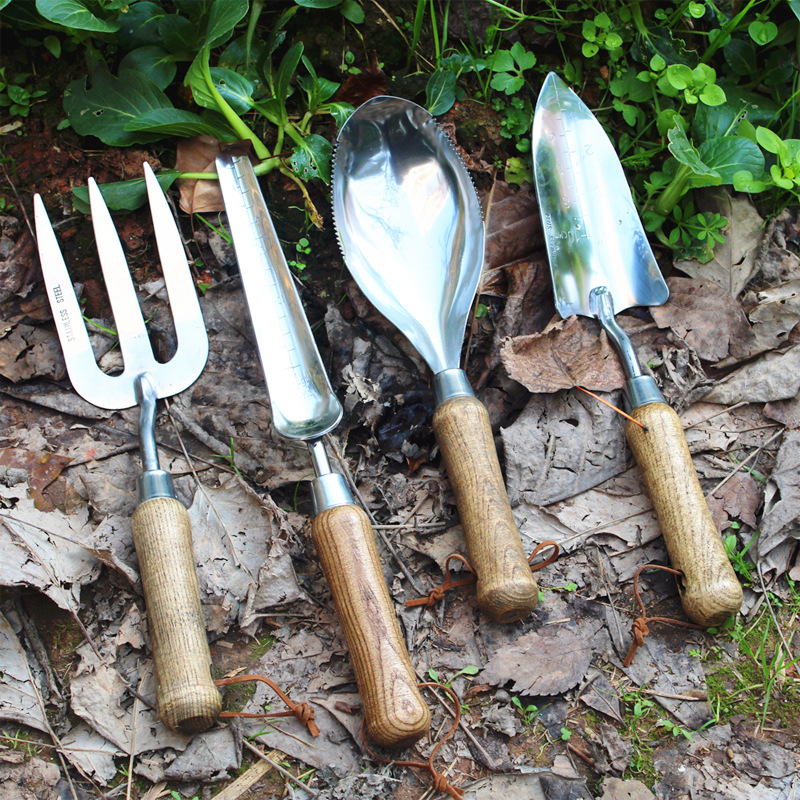 8-Piece Stainless Steel Garden - đánh giá và giá Gardening Tools Wooden