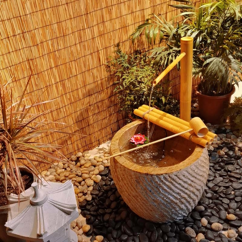 Japanese bamboo Jinglu stone b - đánh giá và giá Zen Gardening Tools